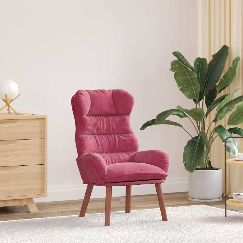 Fauteuil relaxant Rouge bordeaux 69 x 74 x 93 cm Velours