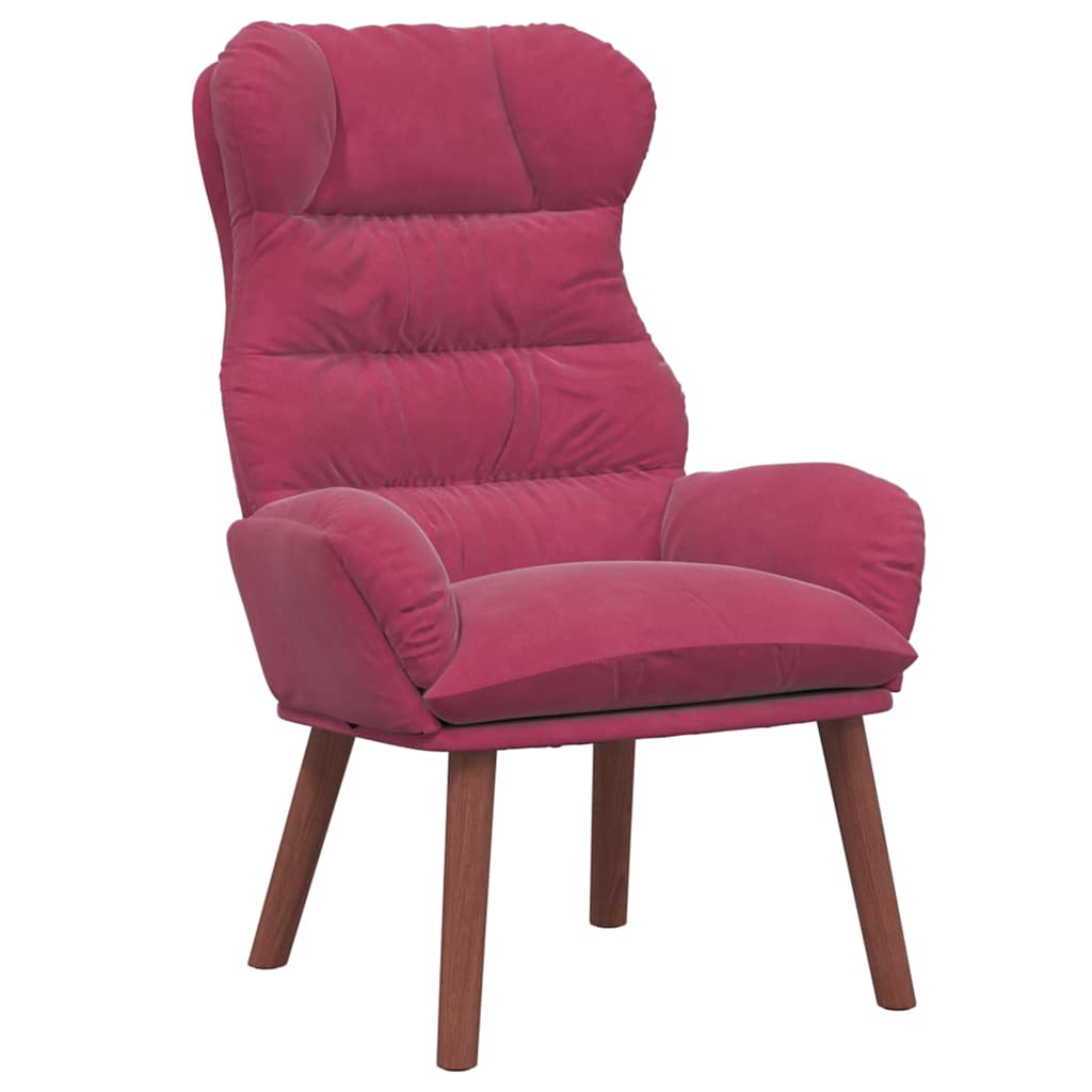 Fauteuil relaxant Rouge bordeaux 69 x 74 x 93 cm Velours