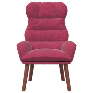 Fauteuil relaxant Rouge bordeaux 69 x 74 x 93 cm Velours