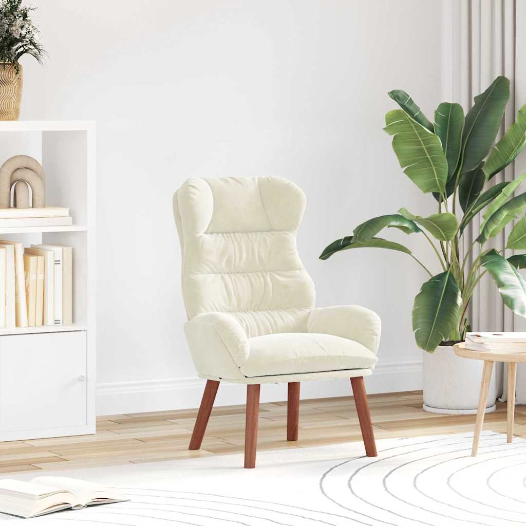 Fauteuil relaxant Crème 69 x 74 x 93 cm Velours
