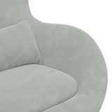 Fauteuil œuf Gris clair 63 x 73 x 90 cm Velours