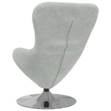 Fauteuil œuf Gris clair 63 x 73 x 90 cm Velours