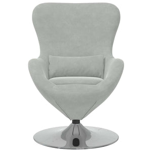 Fauteuil œuf Gris clair 63 x 73 x 90 cm Velours