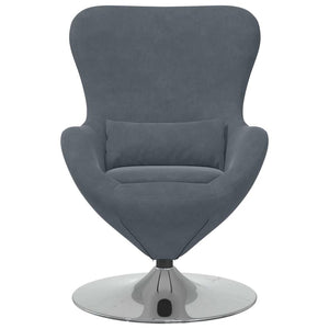 Fauteuil œuf Gris foncé 63 x 73 x 90 cm Velours