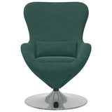 Fauteuil œuf Vert foncé 63 x 73 x 90 cm Velours