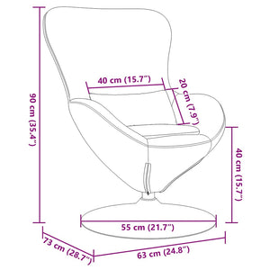 Fauteuil œuf Vert foncé 63 x 73 x 90 cm Velours