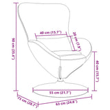 Fauteuil œuf Vert foncé 63 x 73 x 90 cm Velours