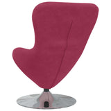 Fauteuil œuf Rouge bordeaux 63 x 73 x 90 cm Velours