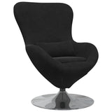 Fauteuil œuf Noir 63 x 73 x 90 cm Velours