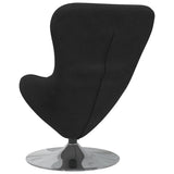 Fauteuil œuf Noir 63 x 73 x 90 cm Velours