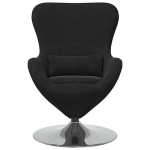 Fauteuil œuf Noir 63 x 73 x 90 cm Velours