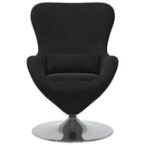 Fauteuil œuf Noir 63 x 73 x 90 cm Velours