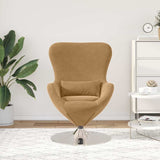 Fauteuil œuf Marron clair 63 x 73 x 90 cm Velours