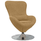 Fauteuil œuf Marron clair 63 x 73 x 90 cm Velours