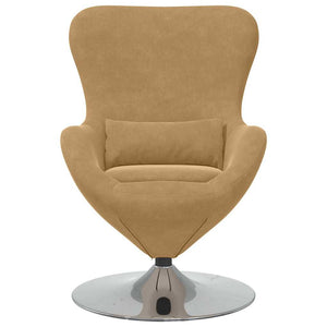 Fauteuil œuf Marron clair 63 x 73 x 90 cm Velours