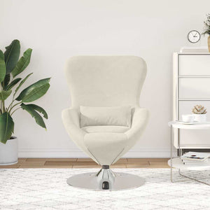 Fauteuil œuf Crème 63 x 73 x 90 cm Velours