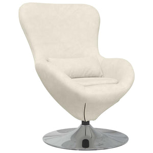 Fauteuil œuf Crème 63 x 73 x 90 cm Velours