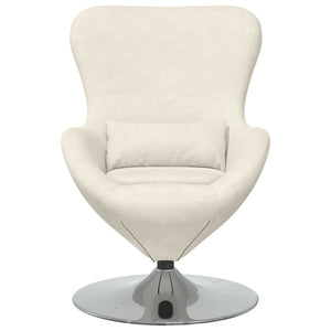 Fauteuil œuf Crème 63 x 73 x 90 cm Velours