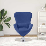 Fauteuil œuf Bleu police 63 x 73 x 90 cm Velours