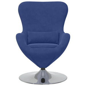 Fauteuil œuf Bleu police 63 x 73 x 90 cm Velours