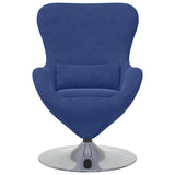 Fauteuil œuf Bleu police 63 x 73 x 90 cm Velours