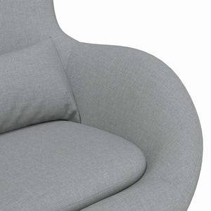 Fauteuil œuf Gris clair 63 x 73 x 90 cm tissu