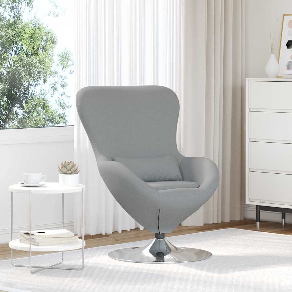 Fauteuil œuf Gris clair 63 x 73 x 90 cm tissu