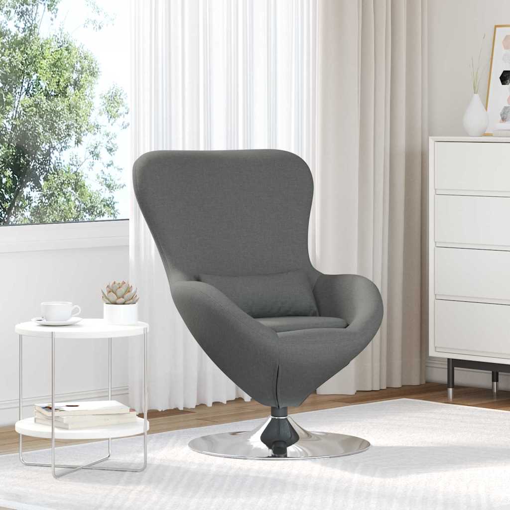 Fauteuil œuf Gris foncé 63 x 73 x 90 cm tissu