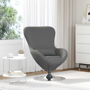 Fauteuil œuf Gris foncé 63 x 73 x 90 cm tissu