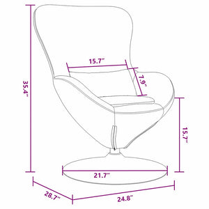 Fauteuil œuf Gris foncé 63 x 73 x 90 cm tissu