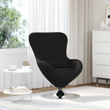 Fauteuil œuf Noir 63 x 73 x 90 cm tissu