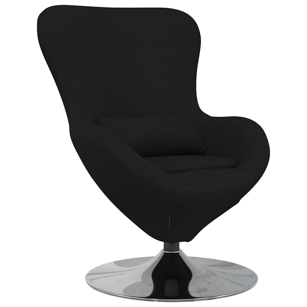 Fauteuil œuf Noir 63 x 73 x 90 cm tissu