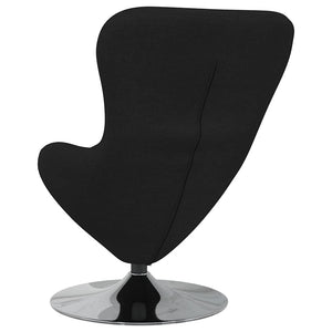 Fauteuil œuf Noir 63 x 73 x 90 cm tissu