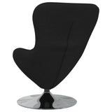Fauteuil œuf Noir 63 x 73 x 90 cm tissu