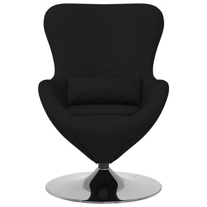 Fauteuil œuf Noir 63 x 73 x 90 cm tissu