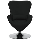 Fauteuil œuf Noir 63 x 73 x 90 cm tissu