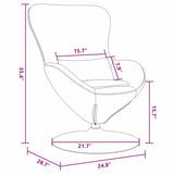 Fauteuil œuf Noir 63 x 73 x 90 cm tissu