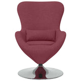 Fauteuil œuf Rouge bordeaux 63 x 73 x 90 cm tissu