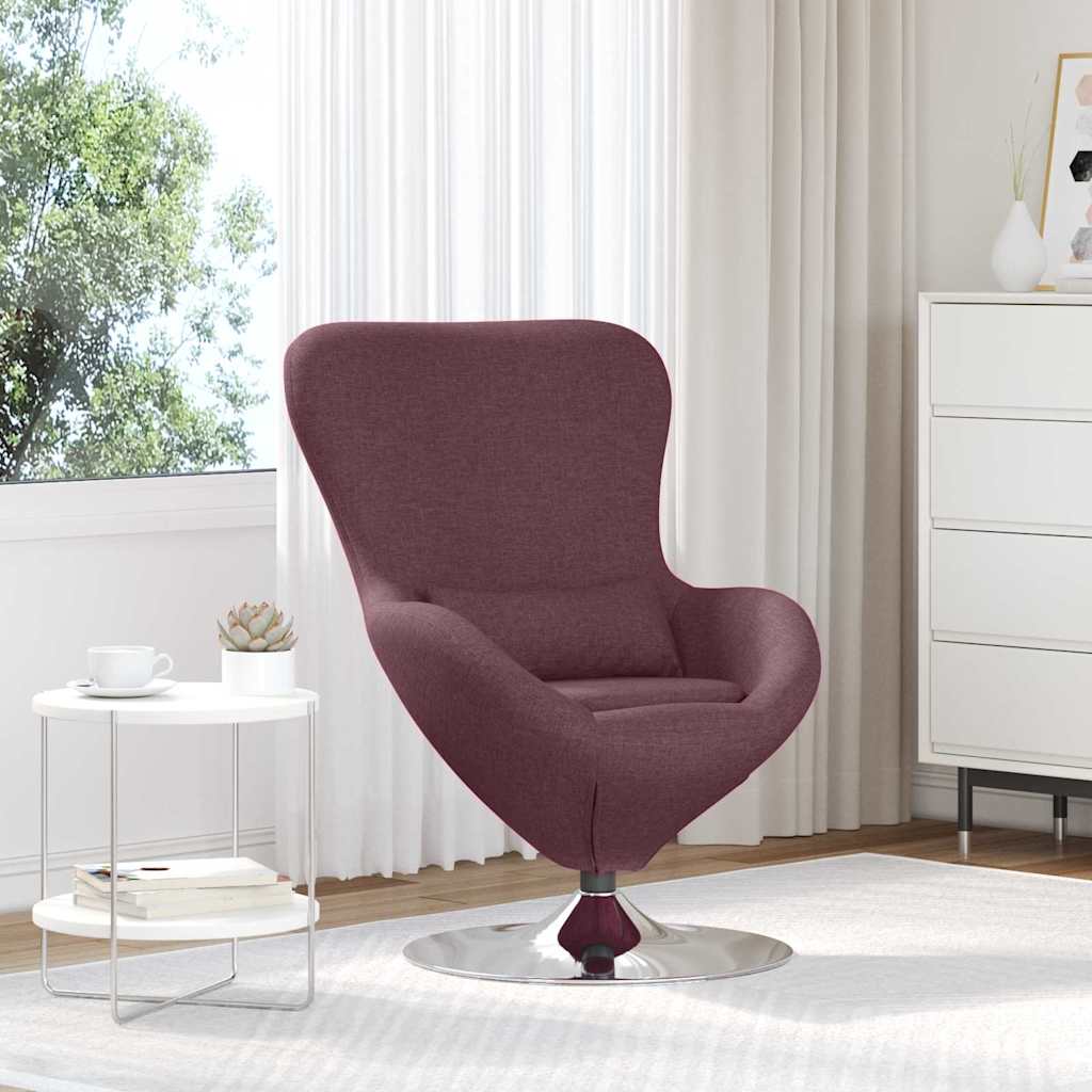 Fauteuil œuf Violet 63 x 73 x 90 cm tissu