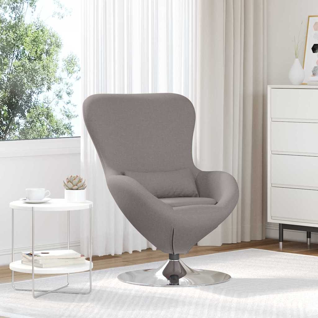 Fauteuil œuf Taupe 63 x 73 x 90 cm tissu
