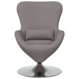 Fauteuil œuf Taupe 63 x 73 x 90 cm tissu