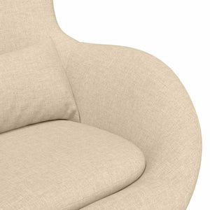 Fauteuil œuf Crème 63 x 73 x 90 cm tissu