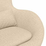 Fauteuil œuf Crème 63 x 73 x 90 cm tissu
