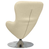 Fauteuil œuf Crème 63 x 73 x 90 cm tissu