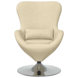 Fauteuil œuf Crème 63 x 73 x 90 cm tissu