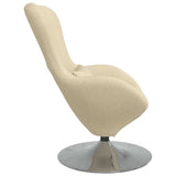 Fauteuil œuf Crème 63 x 73 x 90 cm tissu