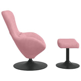 Chaise Œuf avec Pouf Rose 63 x 73 x 90 cm Velours