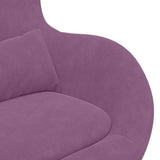 Chaise Œuf avec Pouf Violet 63 x 73 x 90 cm Velours