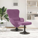 Chaise Œuf avec Pouf Violet 63 x 73 x 90 cm Velours