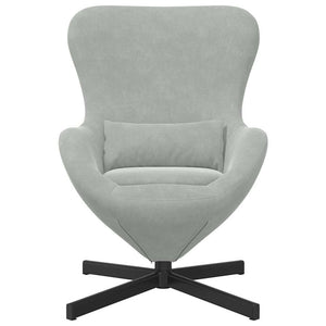 Fauteuil œuf Gris clair 63 x 73 x 90 cm Velours
